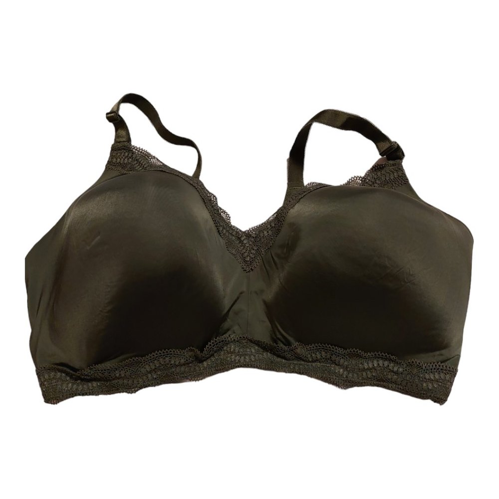 TORRID CURVES 42F NO WIRE FULL COVERAGE GREEN BRA